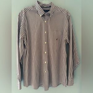 Men’s NAUTICA Long Sleeve Plaid Button Front Shirt Size Large Classic - EUC